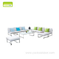 Courtyard Villa Outdoor Sofa Set Stainless Steel Frame